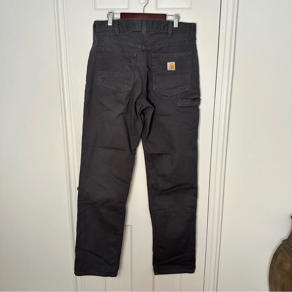 Carhartt Relaxed Fit 32x34 Men's Dark Gray Pants Canvas Jeans Chinos Workwear